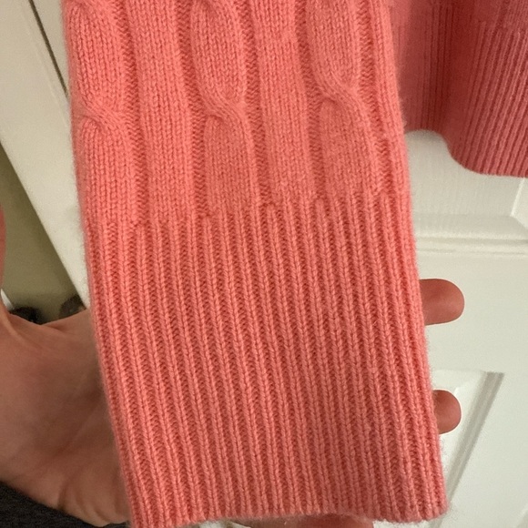 Vineyard Vines 100% Cashmere Cable-Knit Sweater — Women’s Small, Pink - Picture 3 of 7